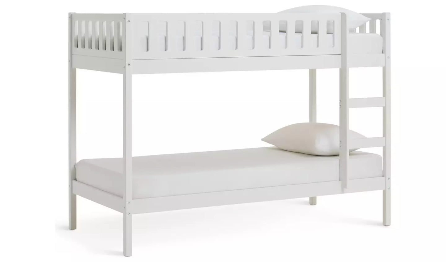 Habitat Ronnie Bunk Bed Frame - White - with MATTRESS